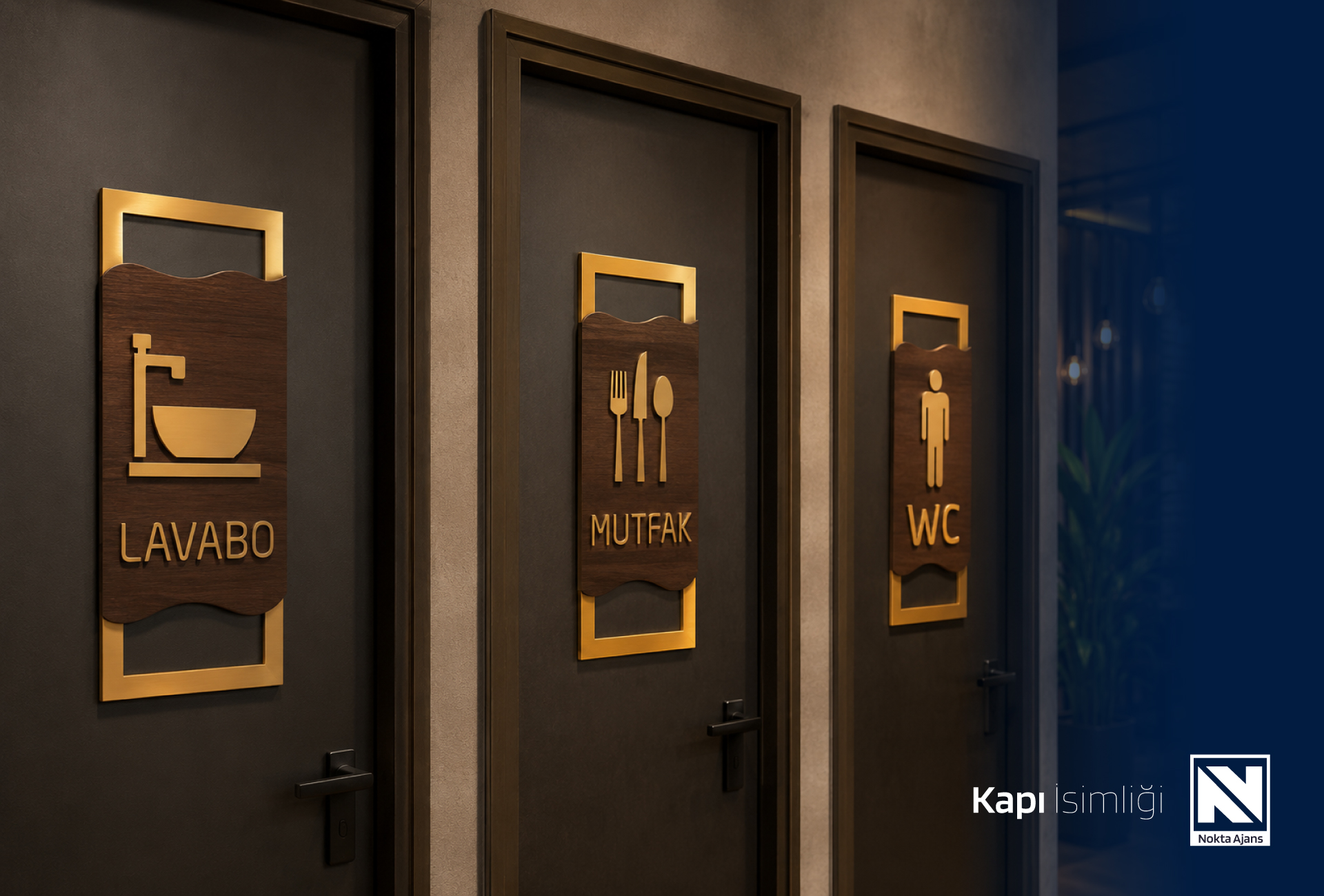 Lazer Kesim Teknolojisi ile Şık Kapı İsimliği Tasarımları görseli 1